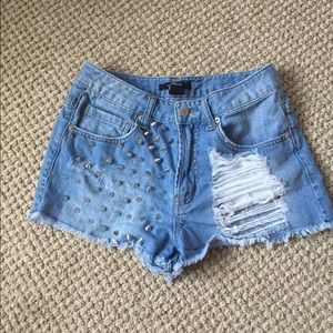 Forever 21 spikey, cheeky, punk shorts. Size US 26